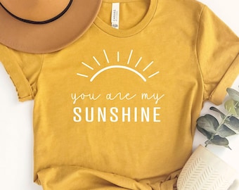 You Are My Sunshine Shirt / Sunshine Tee Shirt / Summertime VNeck Tee / Men Women Unisex Plus Size