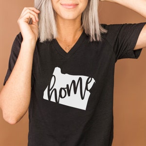 Oregon Home VNeck Shirt / Oregon Girl VNeck Tee / Oregon Homegrown VNeck / Oregon Native / Oregon Gift / Men Women Unisex