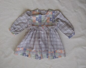 Toddler Easter dress . Spring dress 12- 18 months. Ready to go . Hand made in cotton.