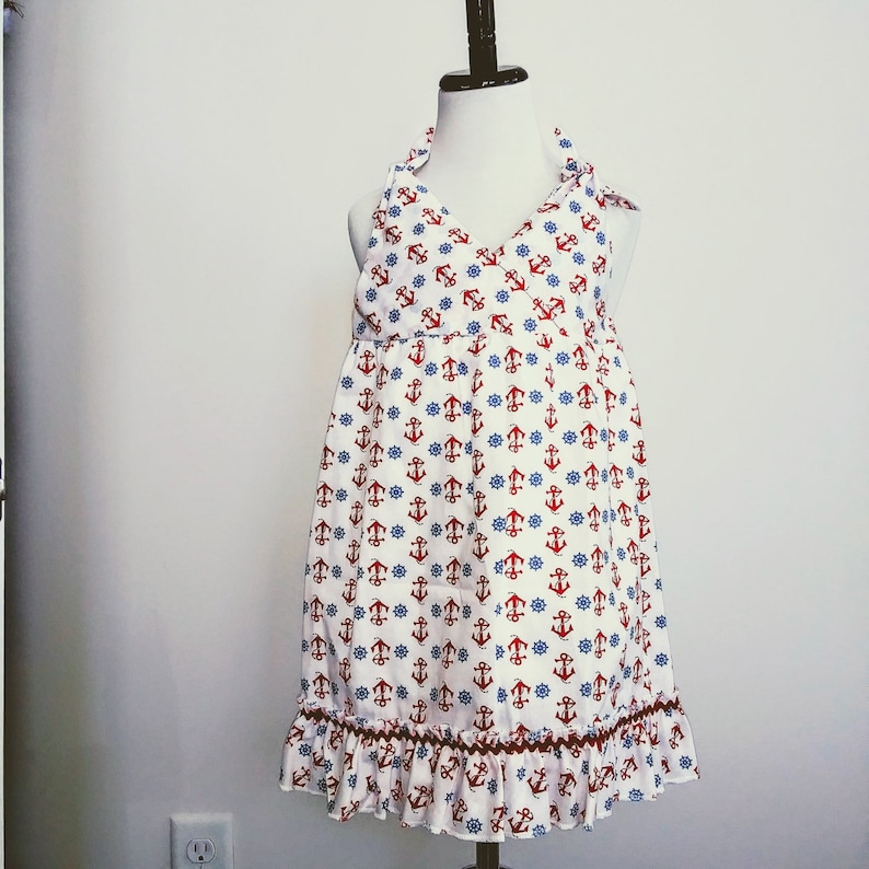 Disney Cruise Dress Anchor Sundress Girls Beach Dress Kids Dresses Summer Dress Girls Dress Toddler Dress Size 23 Hand Made