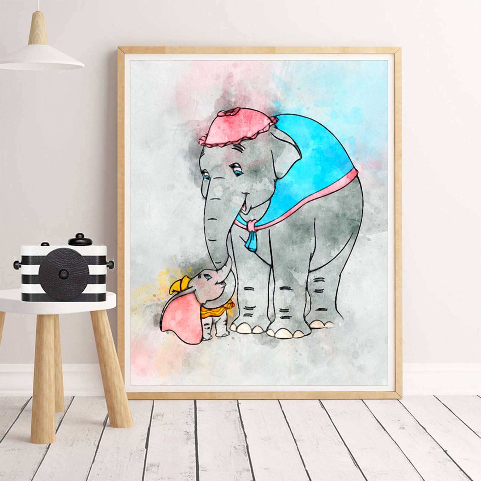 Dumbo Poster Dumbo and Mother Print Dumbo Wall Decor Kids Art Etsy
