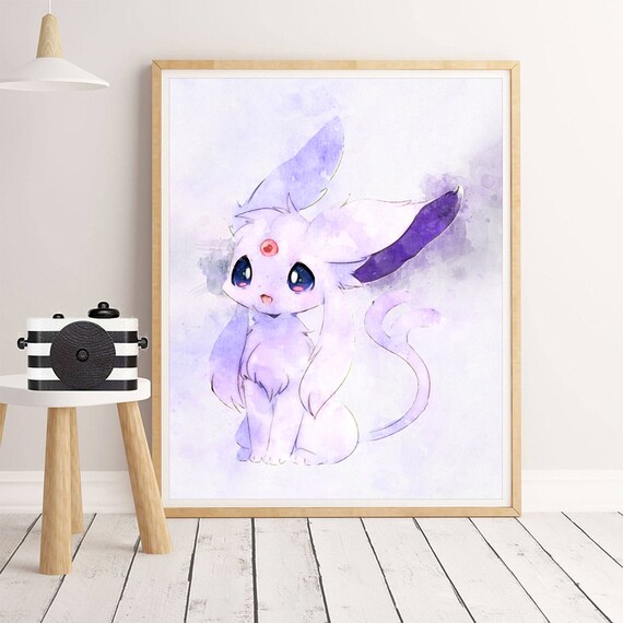 Pokeball Pokemon Wall Decor Watercolor Poster Baby Shower Gift Nursery UNFRAMED
