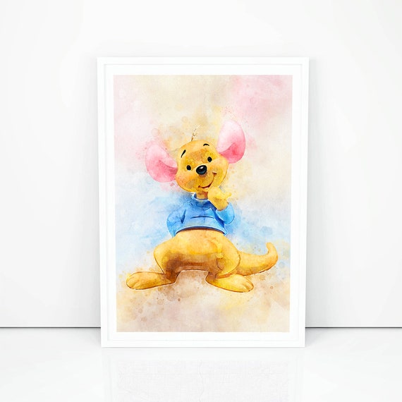 Pooh Winnie the Pooh Type 2 Wall Art Disney Watercolor Poster Nursery UNFRAMED
