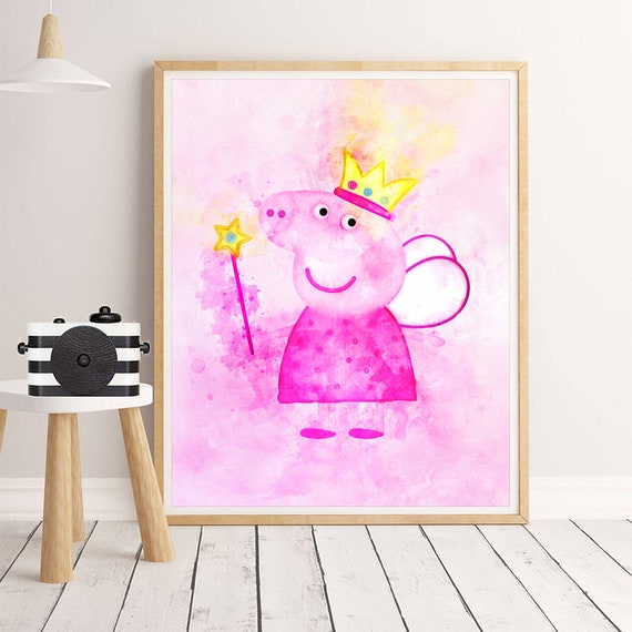 Peppa Pig Print Peppa Pig Poster Peppa Pig Kid Room Decor Kids Etsy