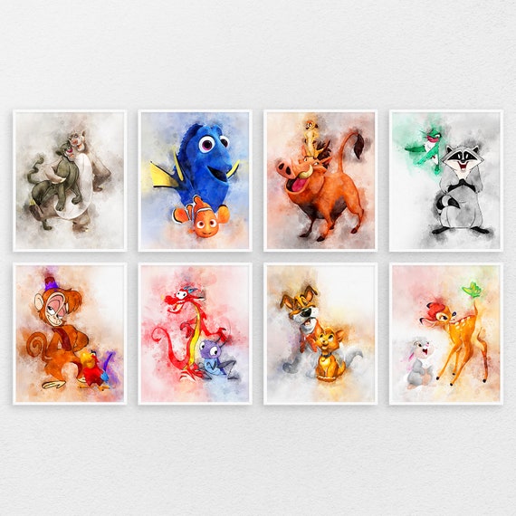 Prints Wall Hangings Disney Watercolor Printable Mushu Poster Printable ...