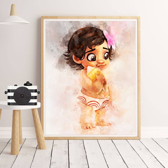 Moana Print Moana Poster Baby Moana Decor Disney Wall Hangings Etsy Singapore