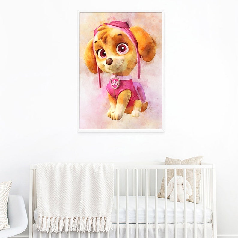 Paw Patrol print Paw Patrol poster Paw Patrol decor Kids room Etsy