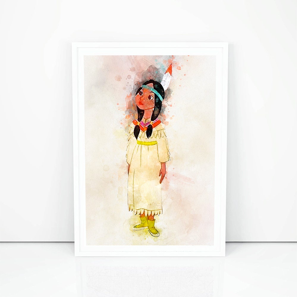 Peter Pan print Tiger Lily print Peter Pan kids room decor | Etsy