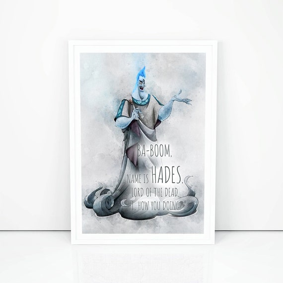 Hercules Print Hercules Poster Hades Disney Villains Quote Etsy