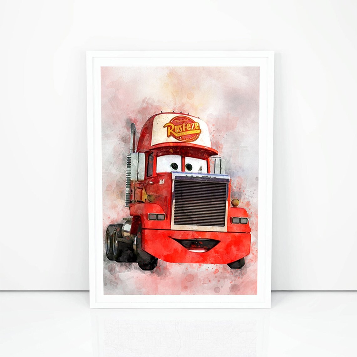 Disney Cars print Mack Truck poster Disney Cars wall art Kids | Etsy