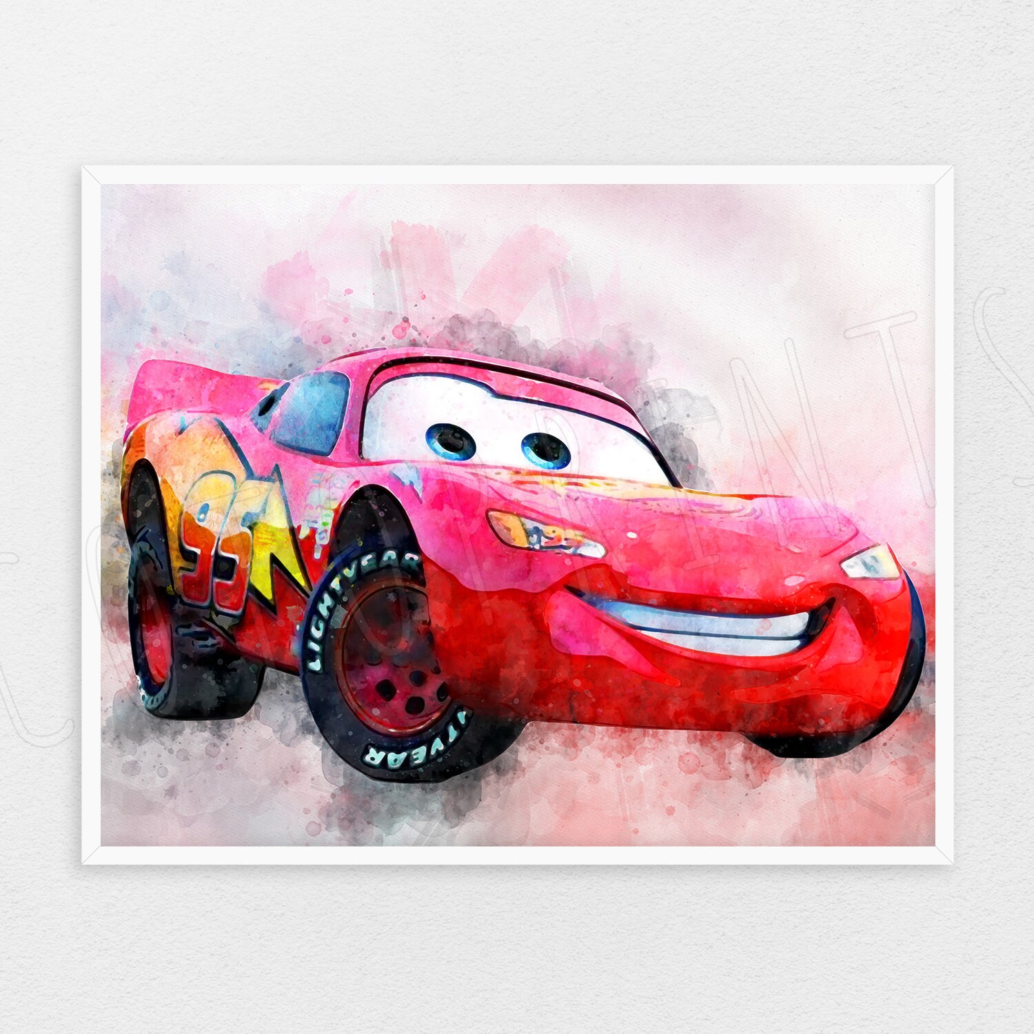 A4 Personalised CARS NAME Toy Print Poster Wall Art IDEAL GIFT CHILD ROOM DISNEY