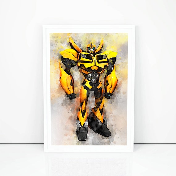Transformers Poster Transformers Print Bumblebee Decor Kids Art Nursery Room Decor Kids Birthday Gift Ideas Nursery Watercolor Poster K1123