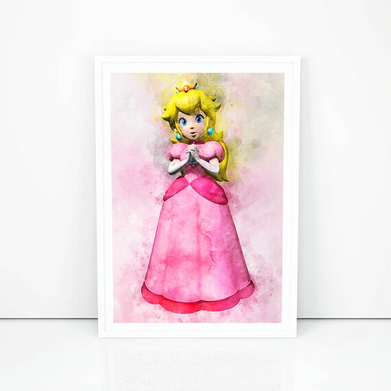 Super Mario Print Super Mario Poster Princess Peach Video Game Kids Room Decor Nursery Wall Art Playground Decor Birthday Gift Ideas K485