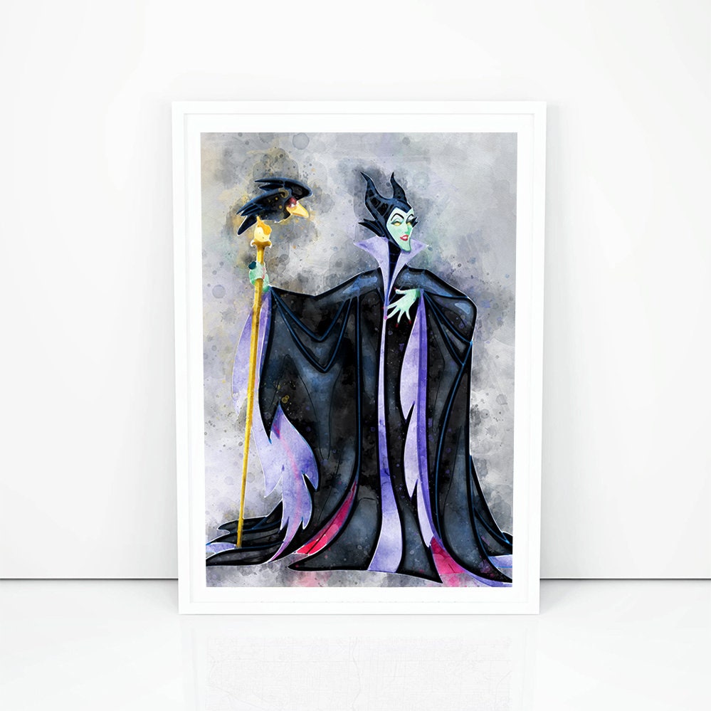 Discover Maleficent print Disney Villains print Sleeping Beauty Poster