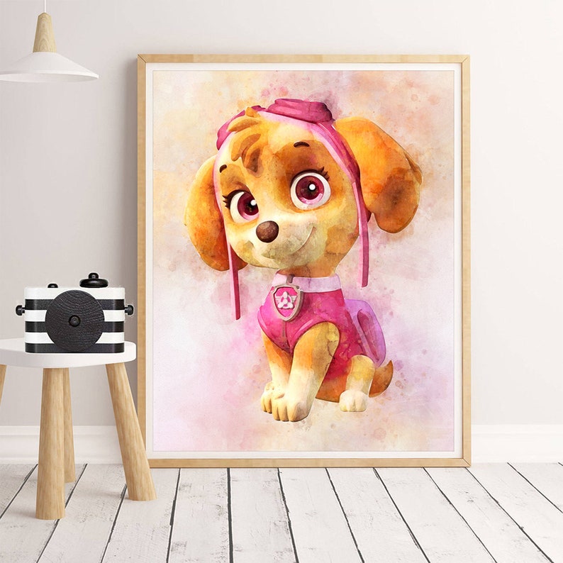 Paw Patrol print Paw Patrol poster Paw Patrol decor Kids room Etsy