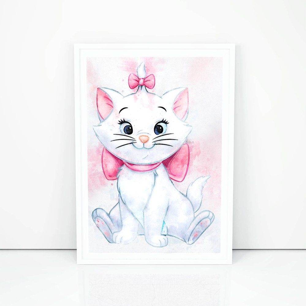 Aristochats Imprimer Affiche Aristochats Marie Disney Tentures Etsy France