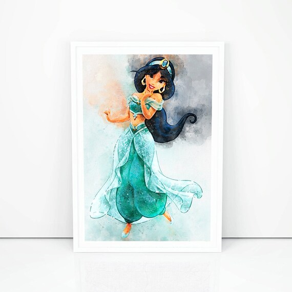 Aladdin Print Aladdin Poster Disney Princess Jasmine Decor Kid Etsy 日本