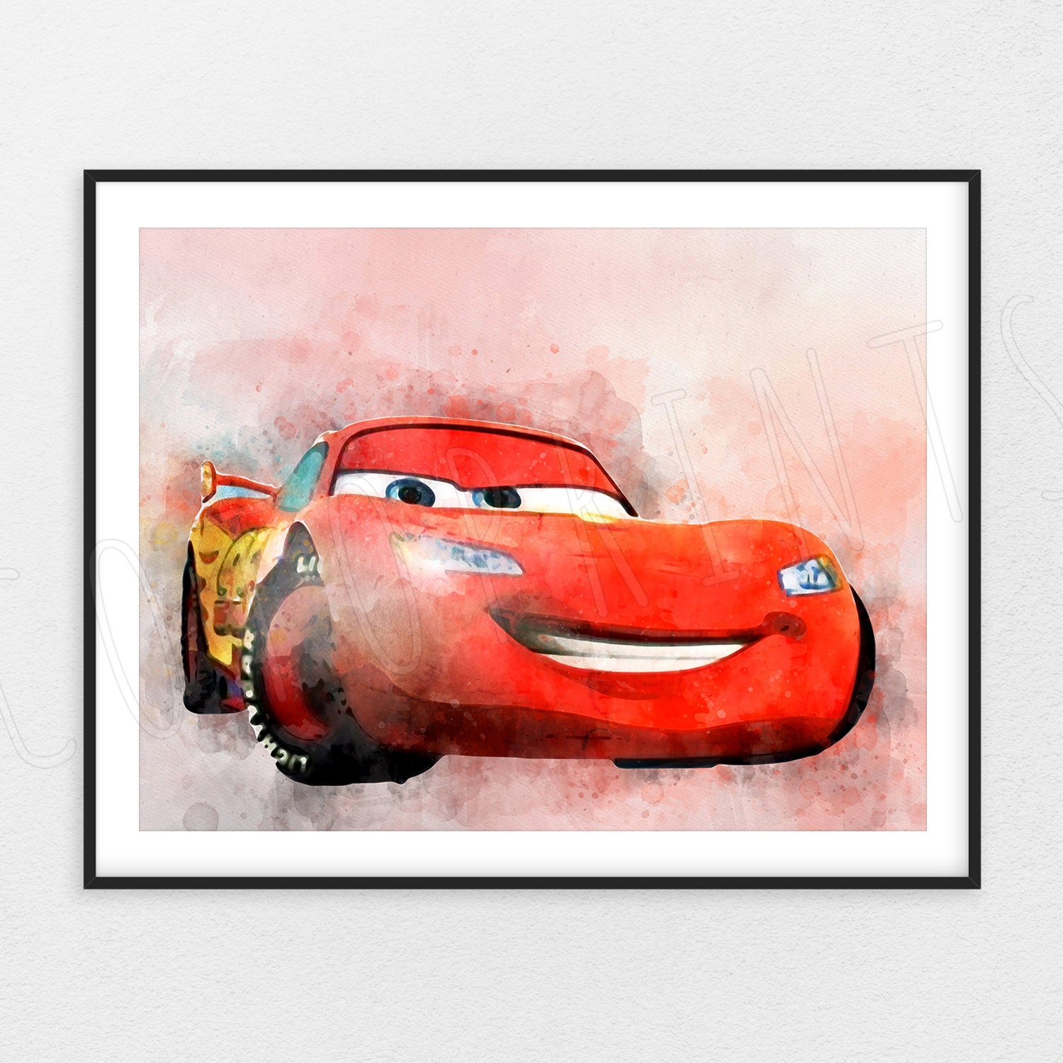 Disney Cars Print Lighting Mcqueen Poster Cars Print Art Print Etsy