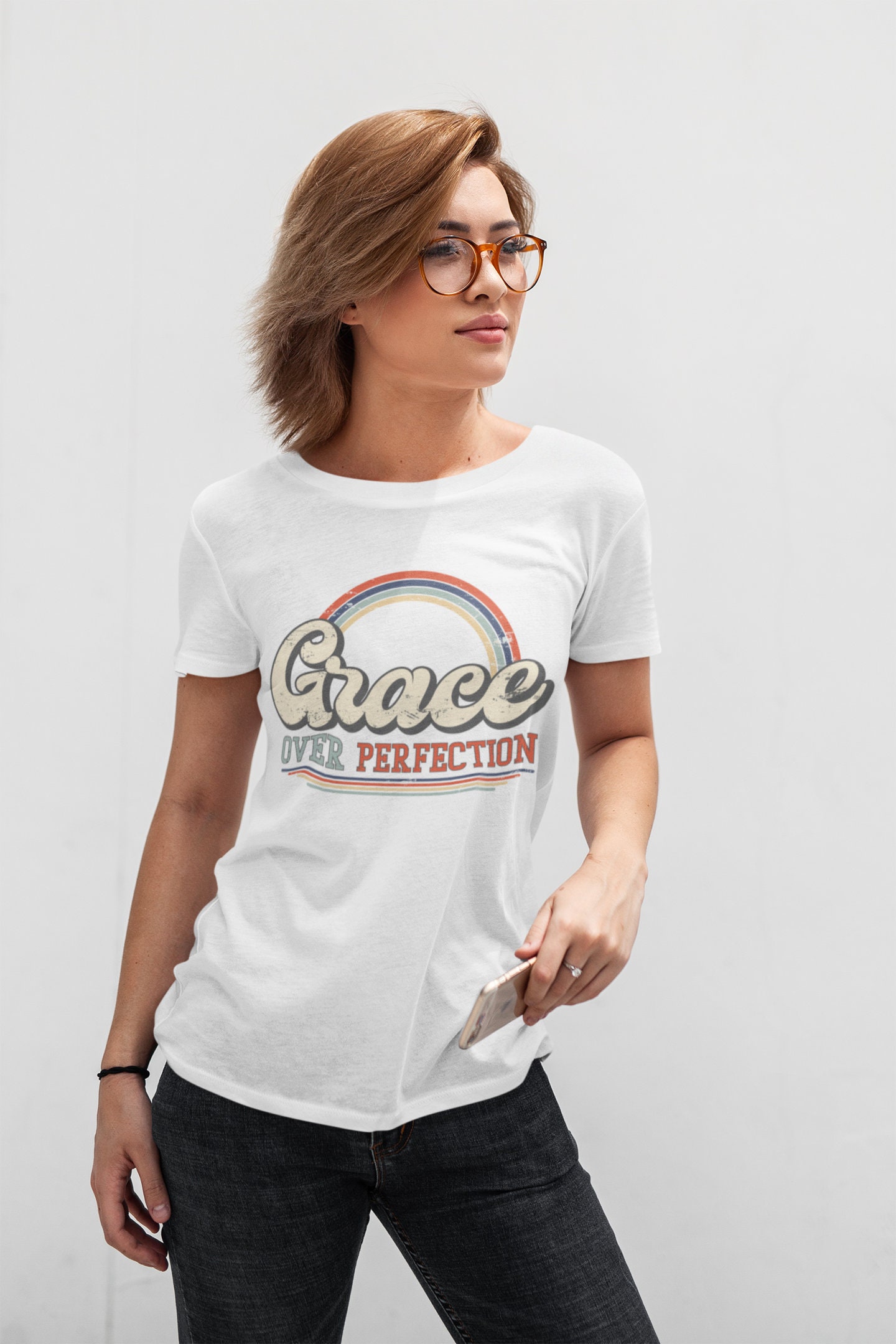 Retro Sublimation Designs Download Grace Over Perfection - Etsy