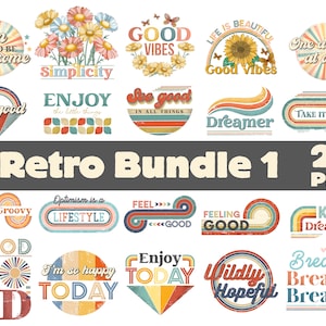 Retro png bundle, Retro Sublimation Downloads Bundle, Retro Png Bundle for Shirt, Retro Png files for Sublimation for Shirts, Good Vibes Png
