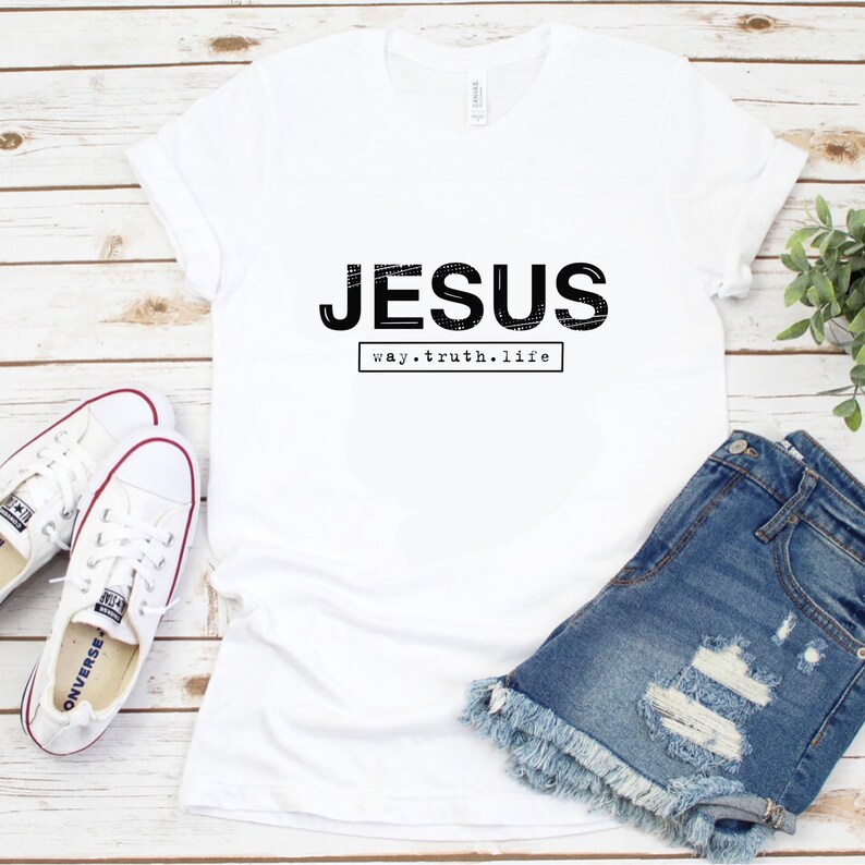 Jesus Way Truth Life Sublimation Design Christian T-shirt - Etsy
