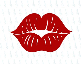 Labios svg, Labios Rojos svg, Amor svg, Beso svg, png, jpeg, Clipart, archivos svg para cricut, Archivos de silueta, SVG, Descarga instantánea, JSHcreates
