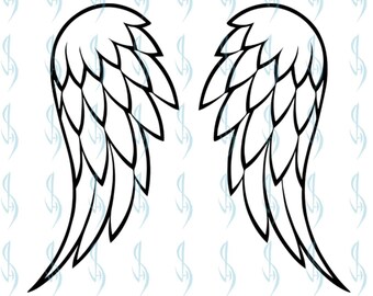 Angel Wings SVG, Angel, svg, Wings svg, Angel svg, dxf, png, Cute, Stylistic, Modern, Trendy, shirt, decals, JSHcreates