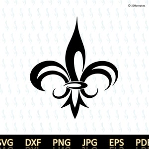 Fleur de lys SVG, ornemental, svg, svg symbole, fleur svg, dxf, png, mignon, styliste, tribal, tendance, silhouette, chemise, décalcomanies, JSHcreates