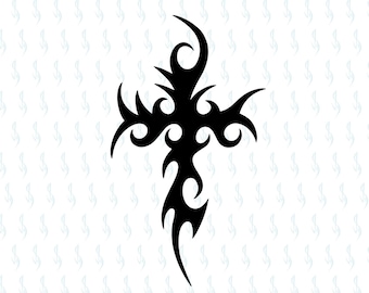 Cross svg, Cross, Gothic Cross svg, SVG, clipart, Cross Clipart, calcomanía, dxf, png, silueta, plantilla, archivo cortado, vinilo, Tribal, JSHcreates