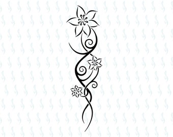 Lily Vine svg, Lily svg, Flower svg, Vine svg, Lily Flower svg, jpeg, png, eps,pdf, dxf, Clipart, archivos svg para cricut, SVG, JSHcreates
