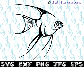 angelfish svg etsy