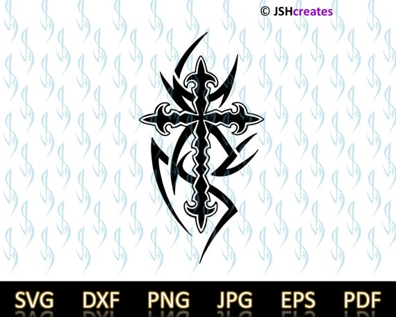 Cross Svg, Tribal Svg, Tribal Cross Svg, Cross Clipart, SVG, Png, Jpg, Cut  File, Eps, Tattoo Design, Vinyl Stickers, Wall Art, Jshcreates - Etsy