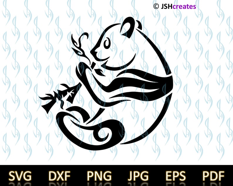 Panda Svg SVG Panda Clipart Panda Cute Decal Eps Dxf | Etsy