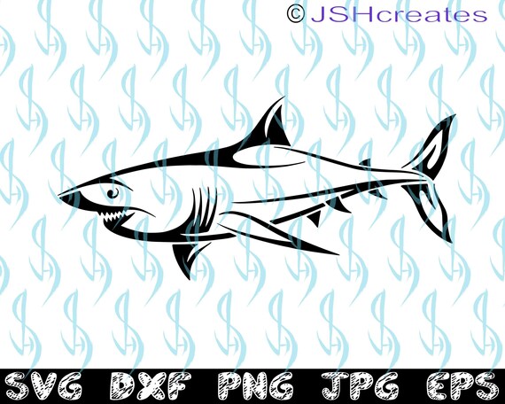 Download Shark Svg Great White Shark Svg Shark Tribal Shark Svg Etsy