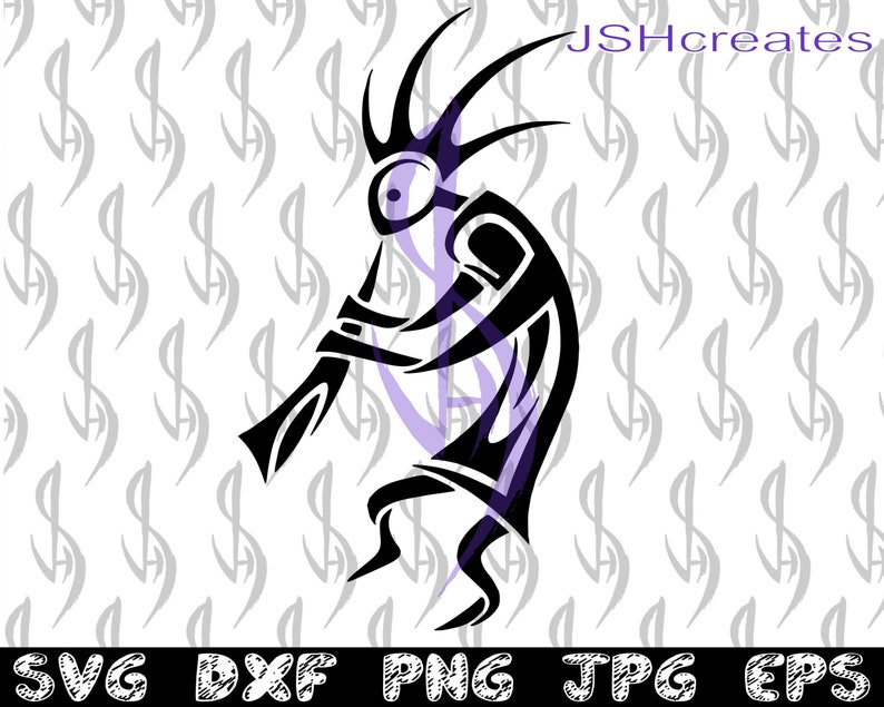 Kokopelli Svg Tribal Kokopelli Svg Kokopelli Tribal Etsy