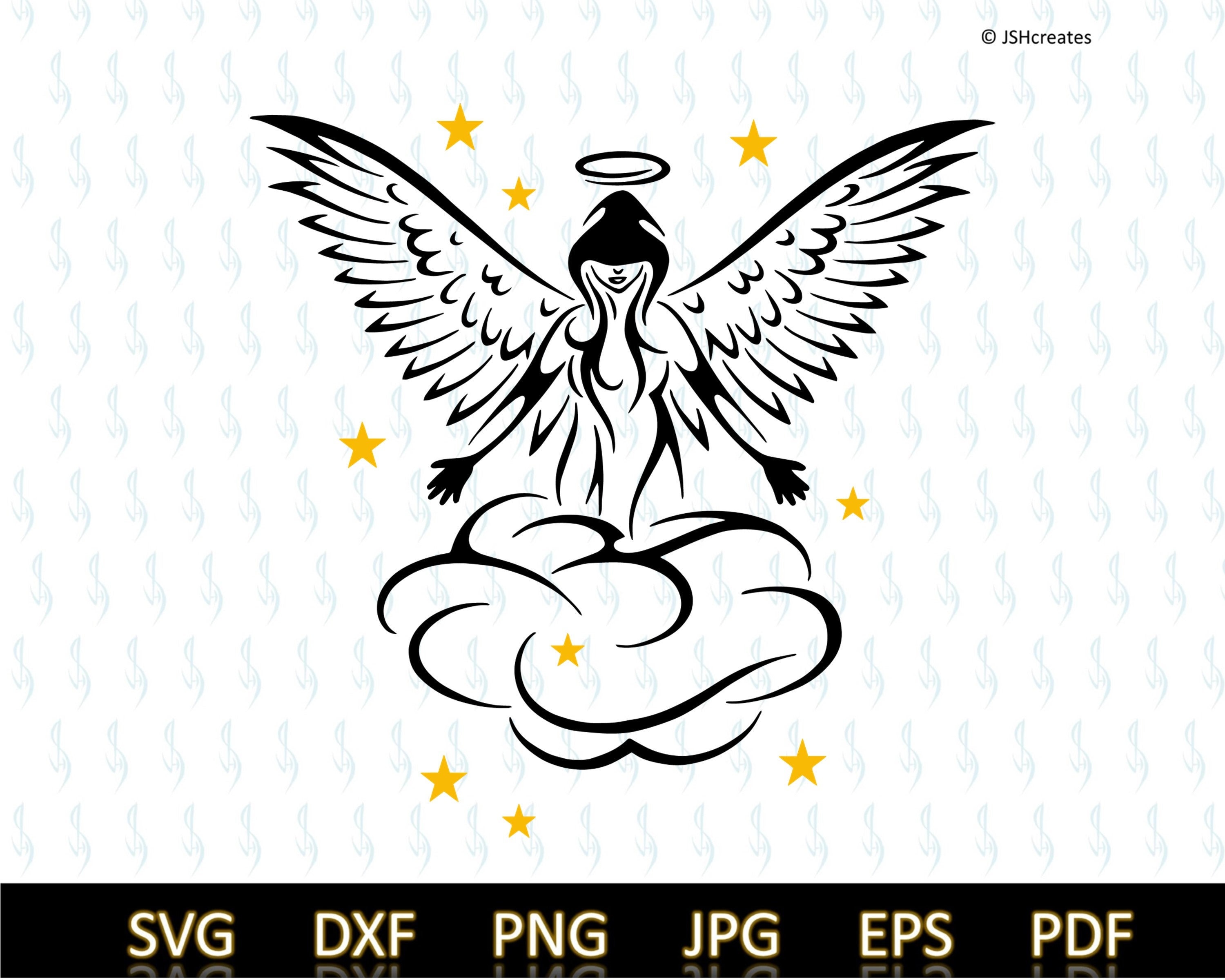 Guardian Angel Monogram Svg Clipart Cut Files Silhoue - vrogue.co 