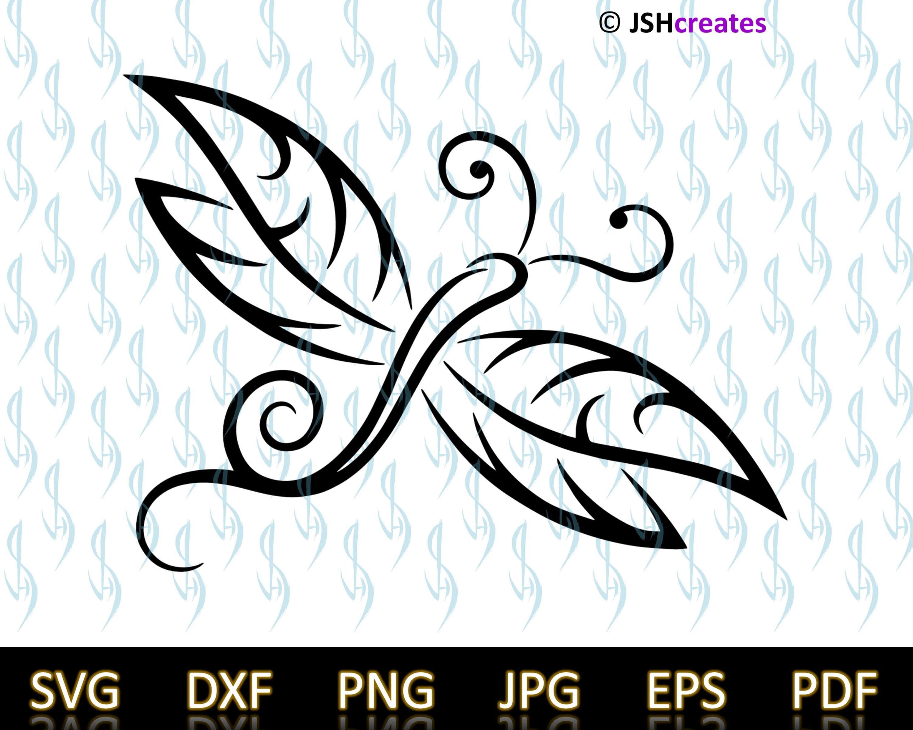 Download Dragonfly Svg Dragonfly Clipart Dragonfly Svg Silhouette Etsy
