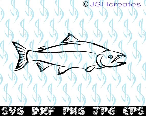 Download Salmon Svg Fish Svg Fishing Svg Svg Salmon Fish Etsy