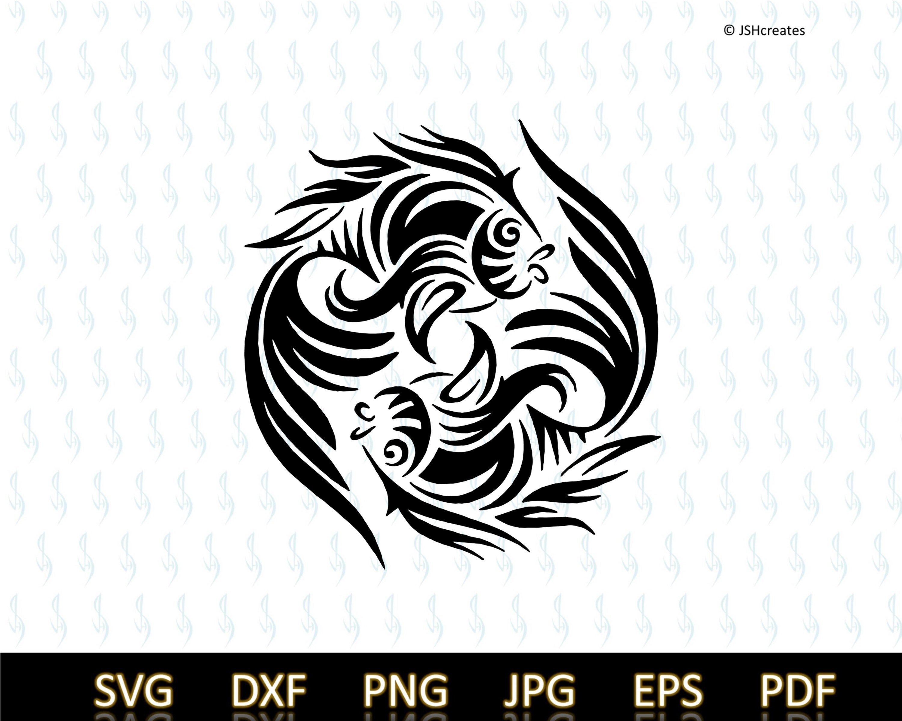 Goldfish Svg Pisces Svg Zodiac Tribal Stencil Art Dxf - Etsy Ireland Goldfish Svg Pisces Svg Zodiac Tribal Stencil Art Dxf - Etsy Ireland