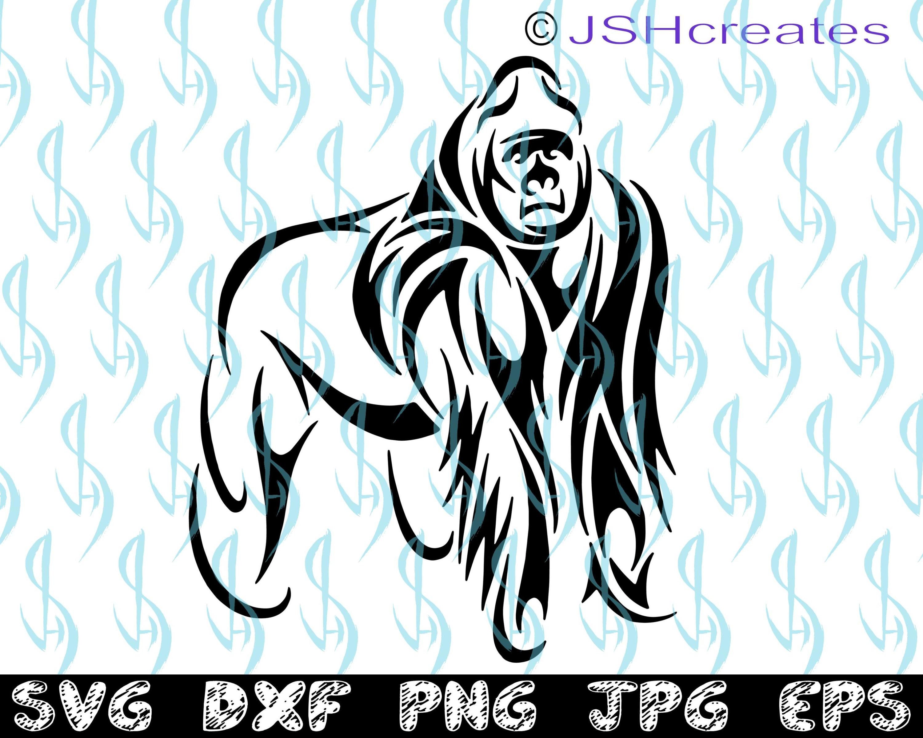 Gorilla Svg Gorilla Clipart Gorilla Cut File Gorilla - Etsy Canada