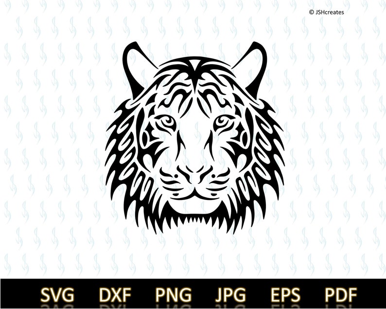 Tiger Svg Tiger Face Svg Tribal Svg Stencil Art Dxf Png - Etsy