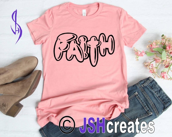 Faith Svg Faith One Word Svg Graffiti Bubble Letters Cut - Etsy