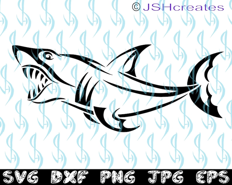 Download Shark svg shark silhouette svg shark head shark clipart | Etsy