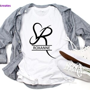 Split Monogram SVG, Letter R Heart, Split Monogram Letter R Svg ...