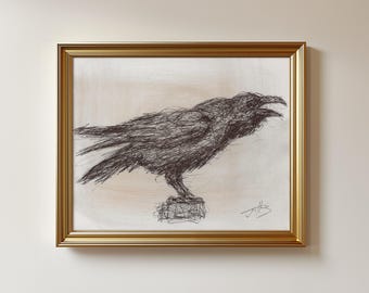 Crow Sketch | Limited Edition Fine Art Print From Original Drawing