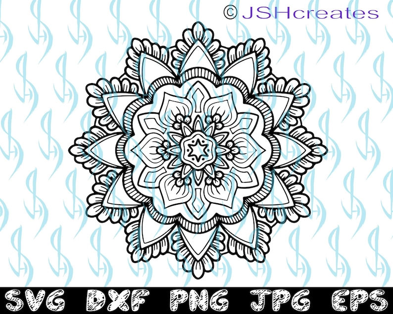 Download Flower Mandala svg Zentangle svg Whorls clipart Wall art ...