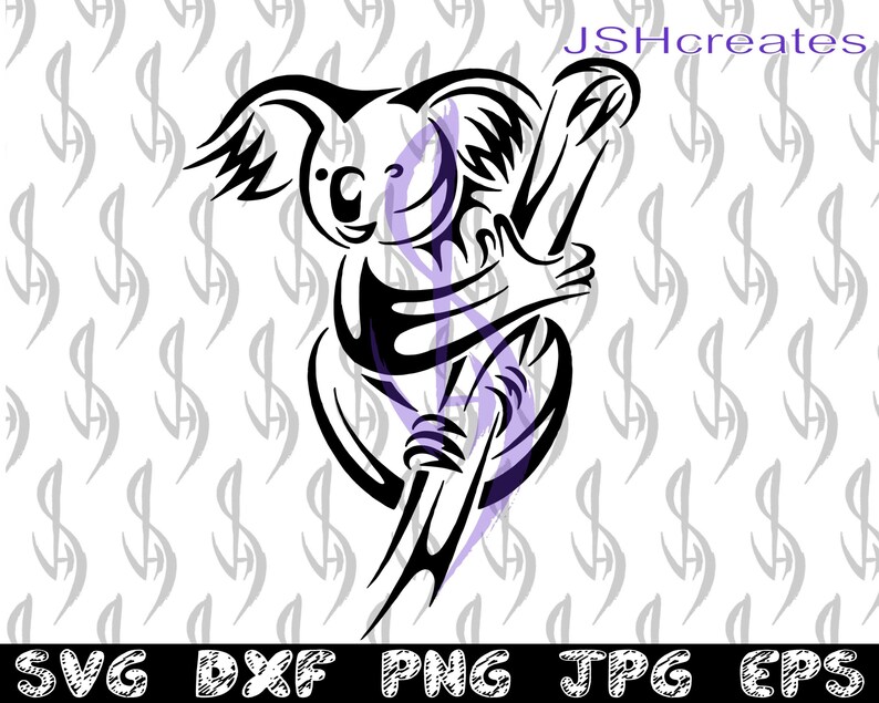 Download Koala Bear svg Koala svg Bear svg Tribal Stencil Art dxf ...