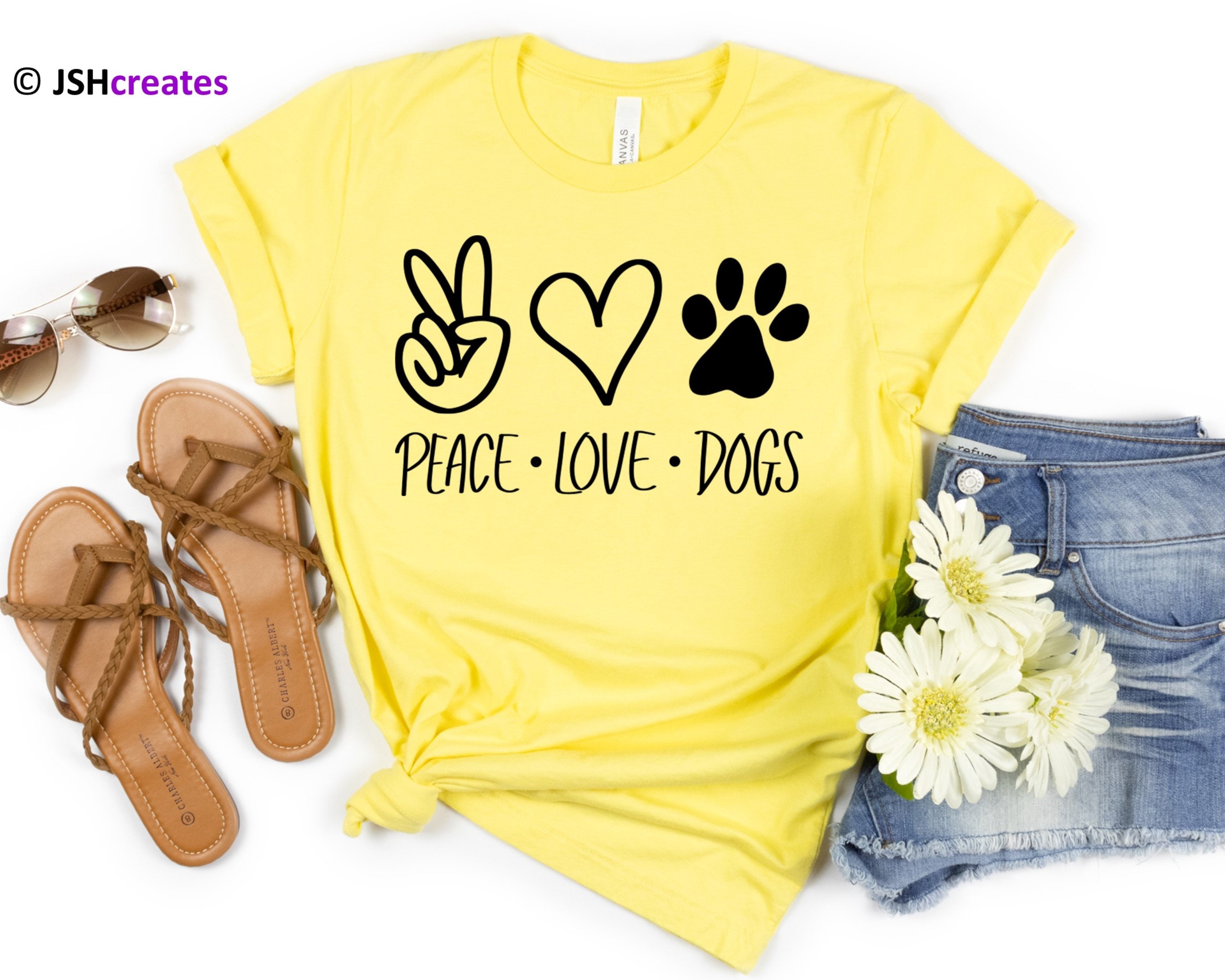 Peace Love Dogs Svg Paws Svg Dog SVG Dog Decal Dog Etsy