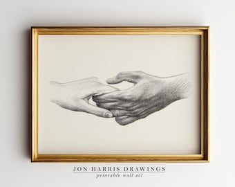Liebhaber Hände druckbare Wandkunst: Hauptdekor Druck (digitaler Download) JSH-210