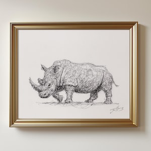 オリジナルサイのボールペン画 - フレームなしサイのスケッチアート